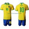 Dětský Fotbalový Dres Brazílie PELE 10 Copa America Domácí Dresy 2019 Dětský Fotbalový Dres Brazílie PELE 10 Copa America Domácí Dresy 2019